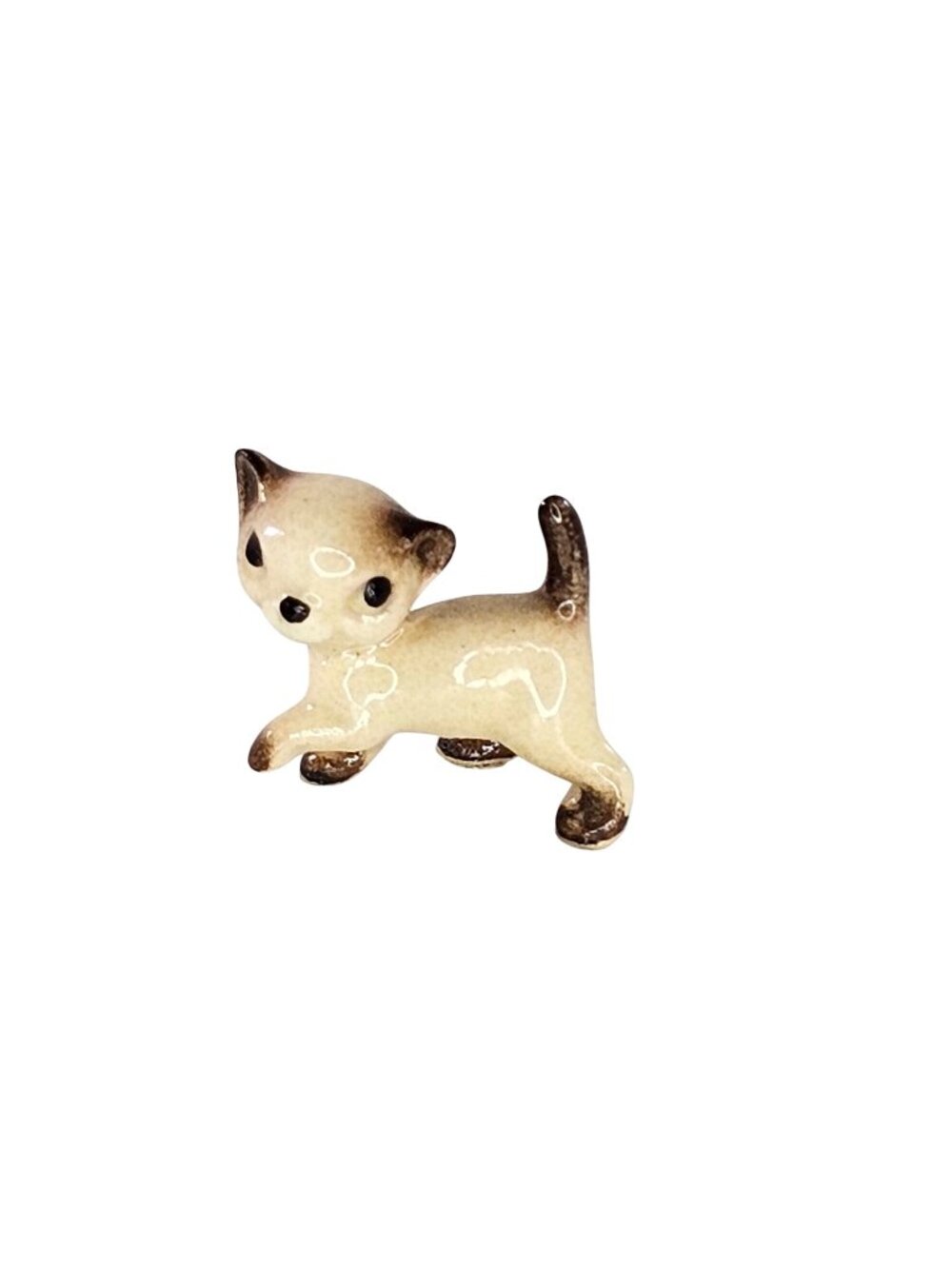 Hagen Renaker Siamese Mini Walking Cat Kitten Miniature Figurine Paw Up